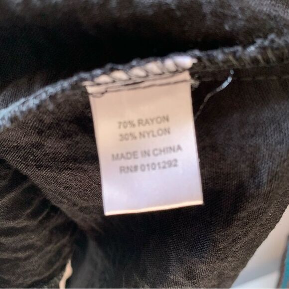 Lulu B Black Lagenlook Swing Jacket Blazer with Asymmetrical Hem - Large - Picture 3 of 9